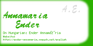 annamaria ender business card